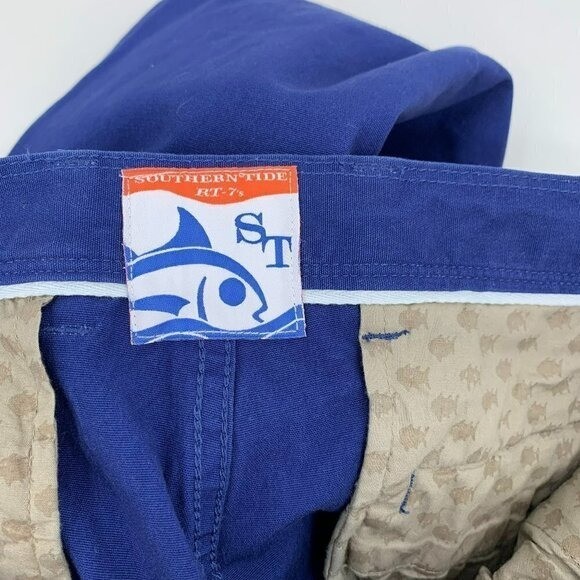 Southern Tide RT-7 navy blue cotton stretch pants trousers men 33W 32L 33 gallery