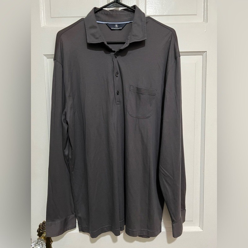 Mens Hart Schaffner Marx Long Sleeve Grey Shirt Size XL