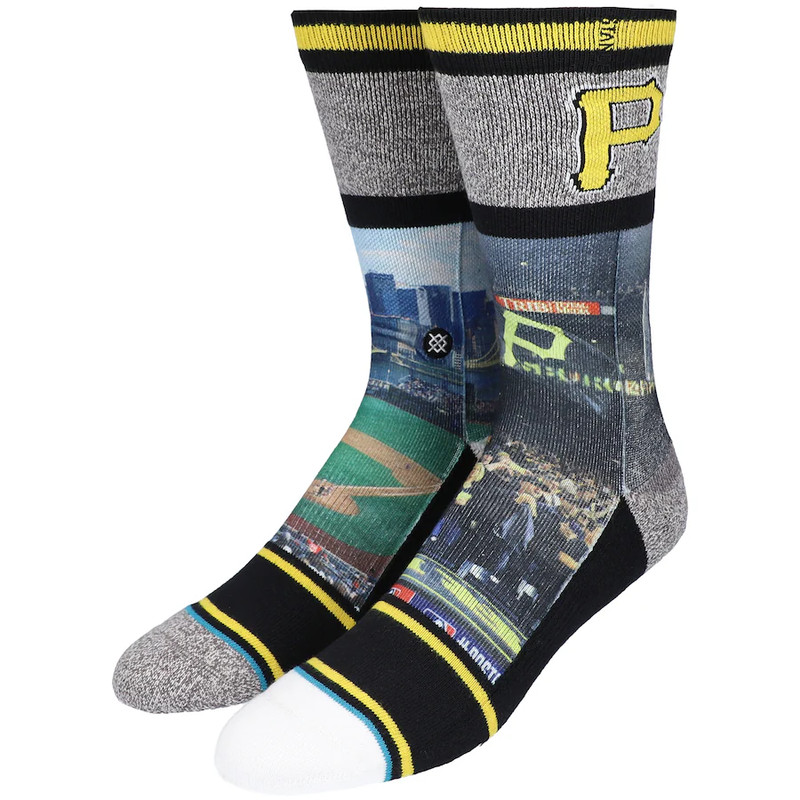 Stance Adult Yellow Crew Cotton MLB Pittsburgh Pirates PNC Park Socks L/XL 9-13