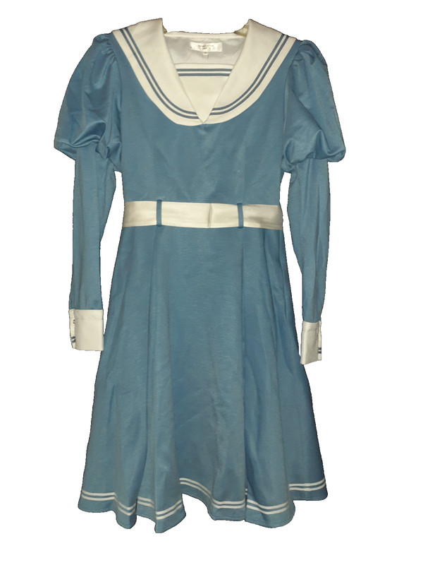 NEW TWENTYSEVEN LOLITA Size S Dress Blue White Sailor Long Sleeve Kawaii