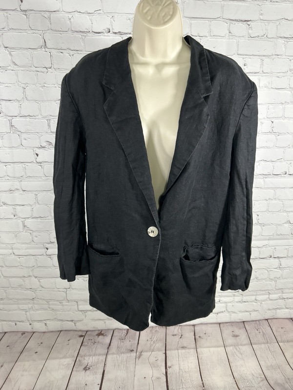 VTG Character Suburban Wear Black Casual Single Button Blazer Women’s 8
