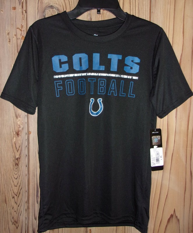 NFL Youth Black T-Shirt Indianapolis COLTS FOOTBALL Size: MEDIUM (10/12) NWT $25 gallery