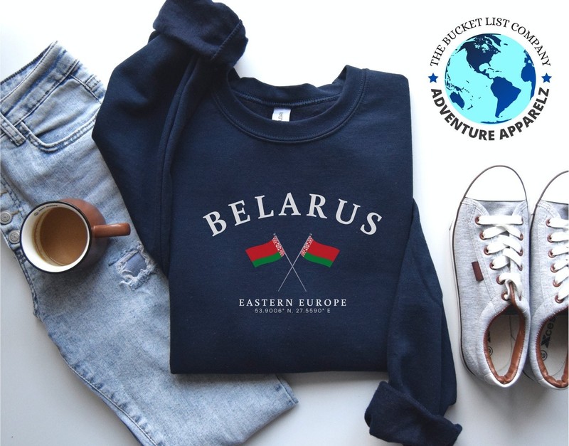 Belarus Sweatshirt Travel Trip Belarus National Flag Gift Sweater Souvenir Tee