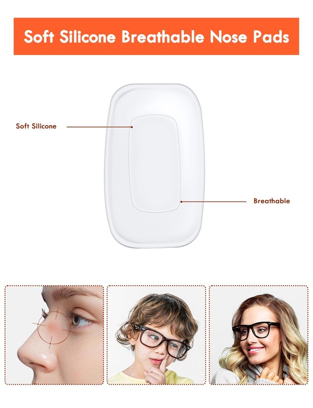Silicone Replacement Crystal Clear Nose Piece For-Maui Jim Black Coral gallery