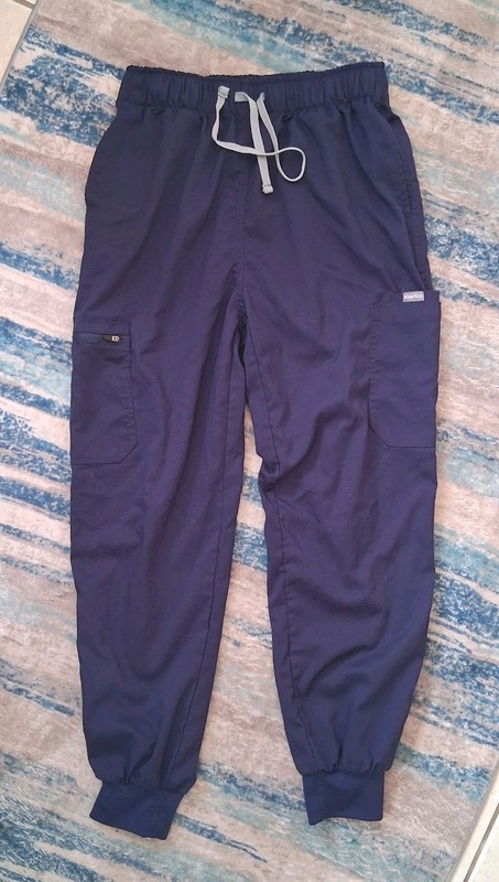 NiaaHinn Scrubs Jogger Pants Women Navy Blue Size Medium Pockets