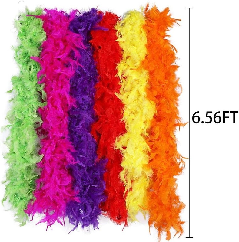 Colorful Feather Boas Party Set - 6pc gallery