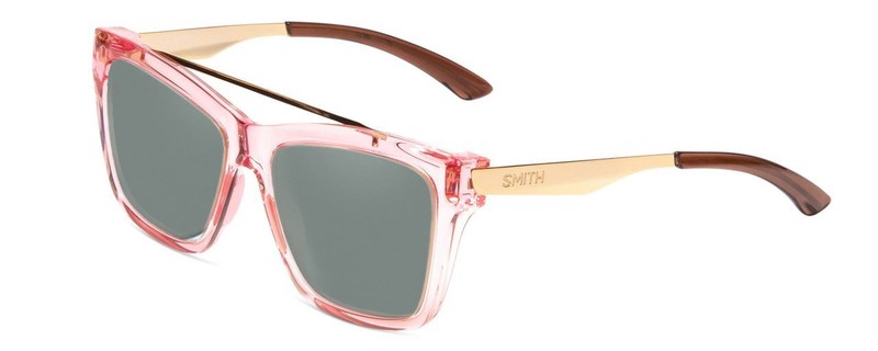 Smith Optics Runaround Womens Cateye Polarized Sunglasses Pink Crystal Gold 55mm gallery
