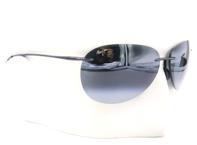 New Maui Jim SUGAR BEACH Rimless Black Sunglasses 421-02 / MJ0421S-001 $199