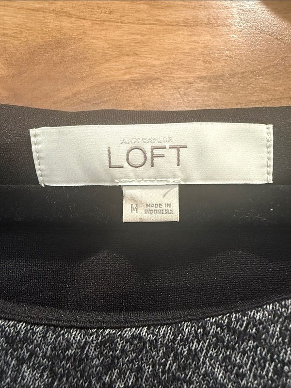 Loft Long Sleeve Ruched Side Jersey Dress - Gray Size Medium gallery