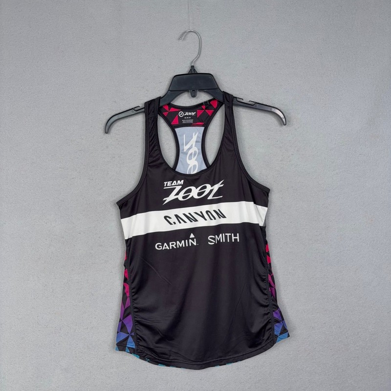 Zoot Team Canyon Tank Top Womens Medium Geometric Race Day Triathlon Cycling