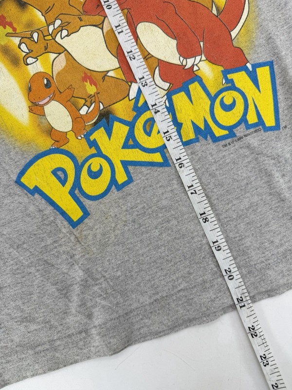 Vintage 90s POKEMON Charmander Charizard Evolution Shirt Youth Size Medium RARE gallery