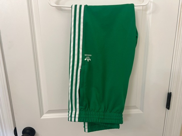 ADIDAS Original Firebird Track Pants Men’s XL JD0184 Green White Zip Pockets