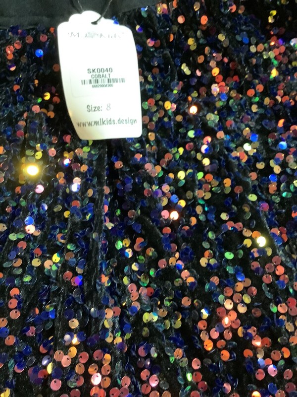 M.L. Kids Black Sequin Skirt ONLY Dance Size 8 NWT NEW – Hand wash only