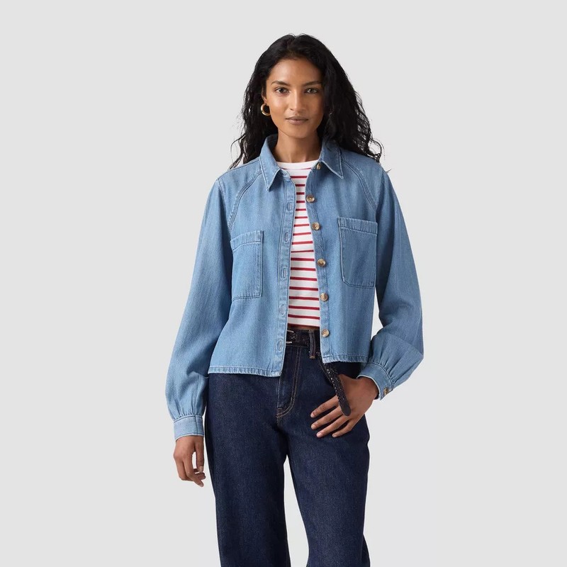 Levi Women Tini Utility Shirt – Pooide Blue S