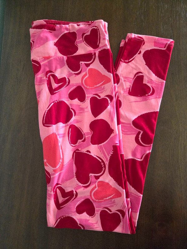 NWT LuLaRoe LLR Tall and Curvy TC Leggings LOVE HEARTS Pink – Vintage Valentines