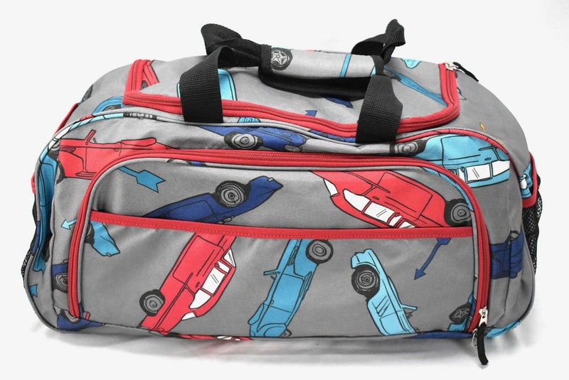 Duffle Gym Bag Old Cars Print Multi Color Travel