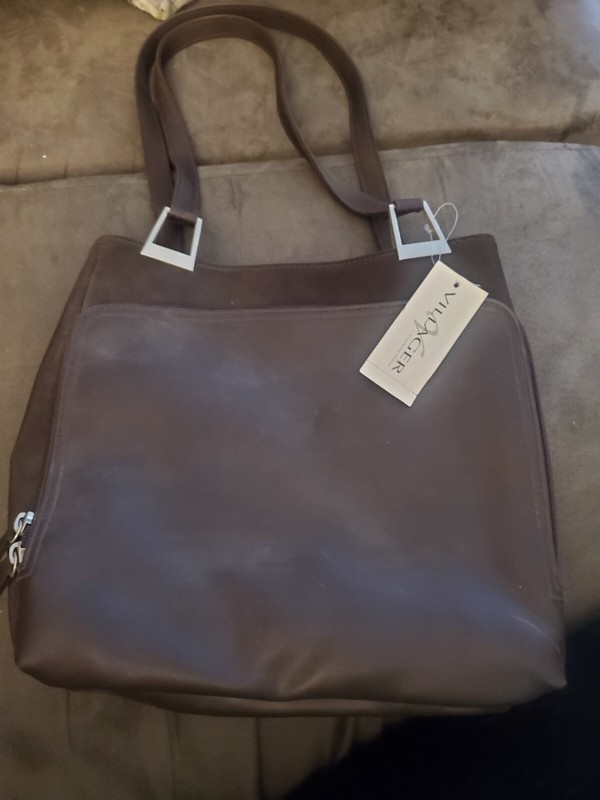 New Villager Purse by Liz Claiborne Brown m faux leather handbag NWT $35 WOMEN’S