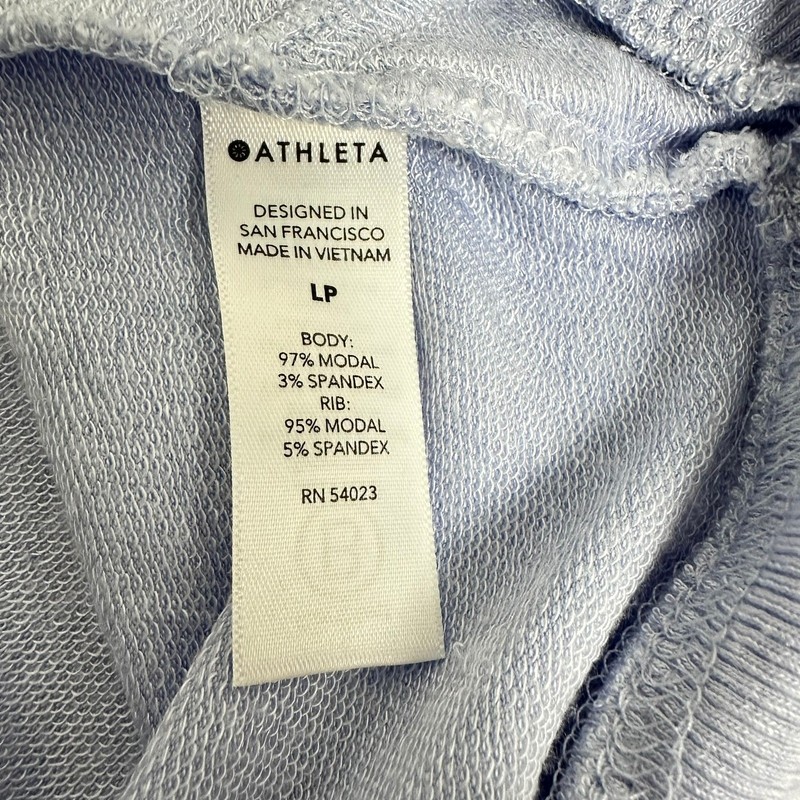 Athleta Mindset Sweatshirt Lavender Blue Modal Pullover LP S/472751-33 gallery