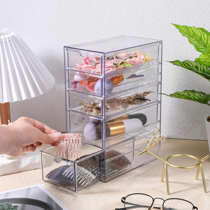 Xelsluthe Hair Tie Organizer Clear 25.5 x 17.5 x 10.5 cm, gallery