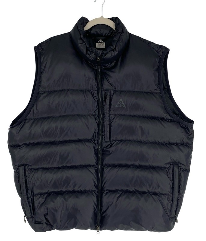 Vintage Nike Lunar Lake ACG Goose Down Mens Black Puffer Vest Size XL