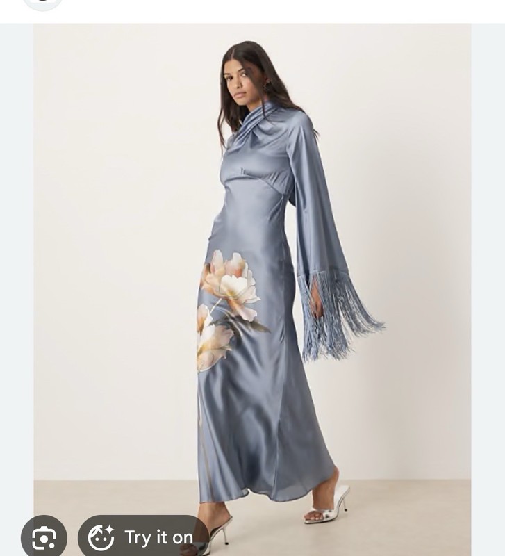 ASOS Design Women’s Satin High Neck Maxi Dress Sizes US 14 UK 18 EU 46