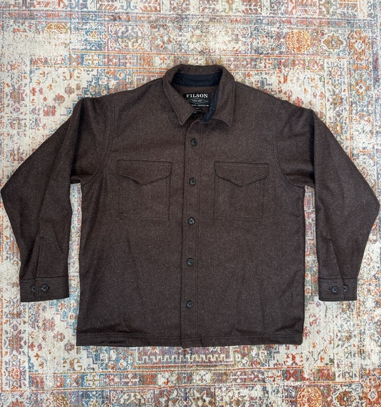 Filson mackinaw Wool Jac-Shirt Mens XL Brown Heavy Made in USA 2019 RARE