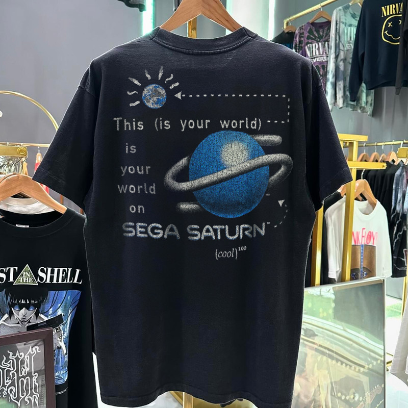 1995 Sega Saturn Classic T-Shirt Black XL