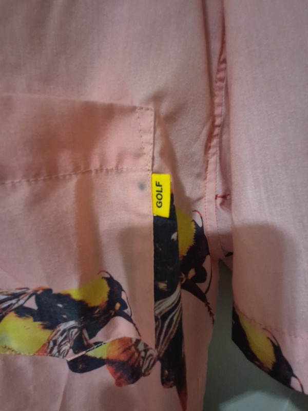 Golf Wang Bumble Bee Short Sleeve Button Up Shirt Tyler The Creator Mens Medium gallery