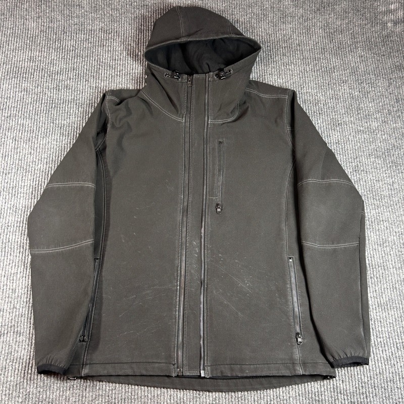 KUHL Jacket Men’s L Interceptr Full Zip Hoodie Gray Vintage Patina Dye Softshell