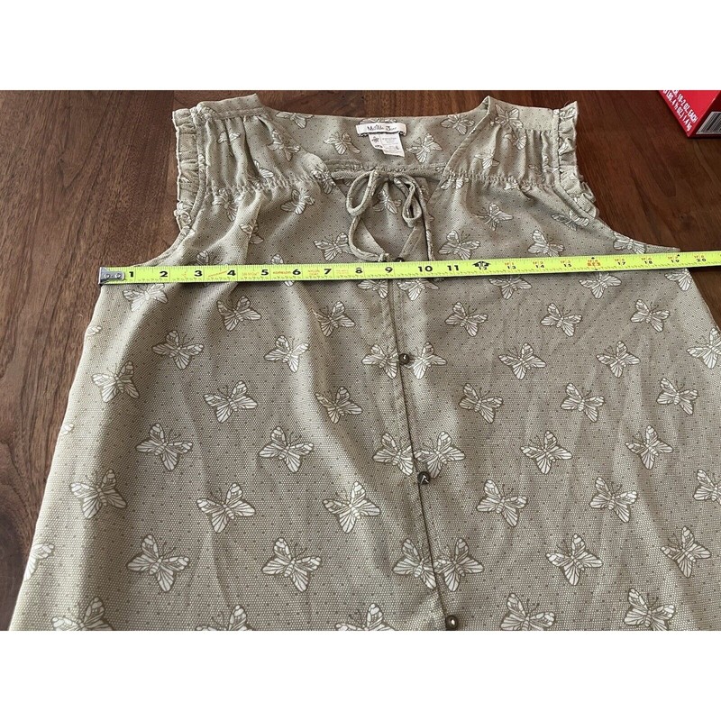 Matilda Jane Monarch Butterfly Semi Sheer Blouse Women Size Medium gallery