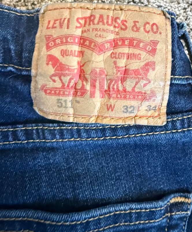 Levi's 511 Slim Fit Jeans Mens 32x34 Blue Medium Wash Denim Pants gallery