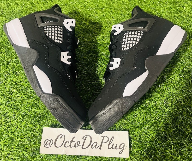 Nike Air Jordan 4 Retro White Thunder 4 Preschool Sizes nby FV4537-001