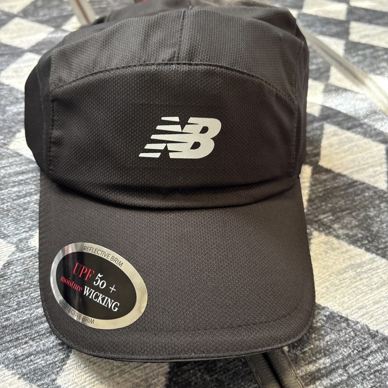New balance Unisex 5 Panel running hat LAH91003 Reflective UV Black