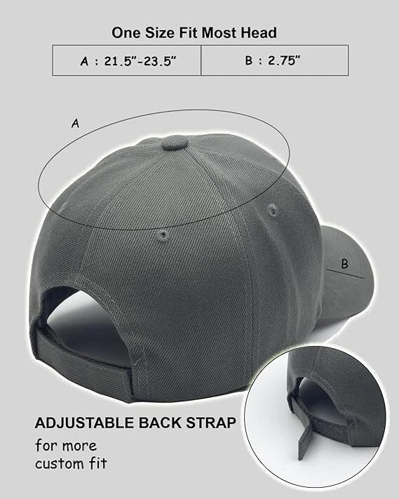 Premium Solid Plain Snapback Hat Blank Adjustable Baseball Cap Men 2026 VC gallery