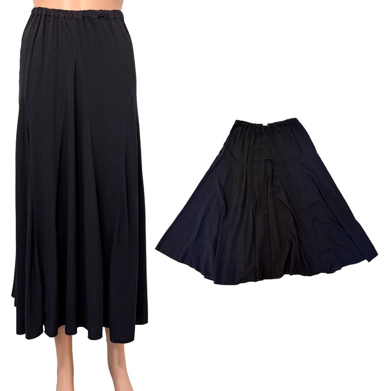 CP Shades Women’s Large Navy A-Line Pull-On Ankle Length Maxi Skirt