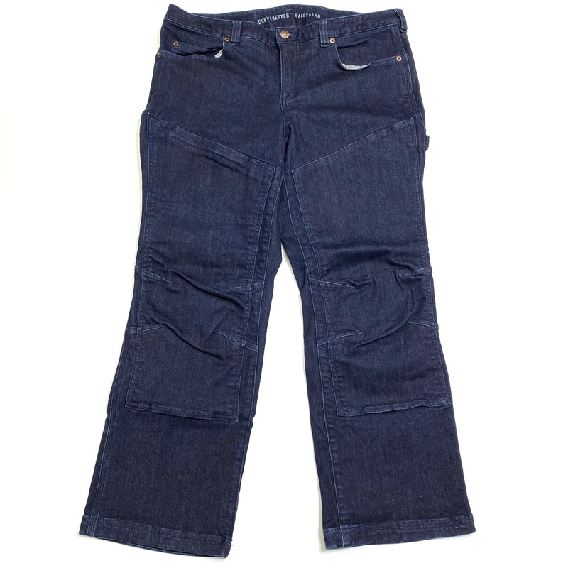 Duluth Curvesetter Double Flex Chapped Bootcut Jeans Womens 14 x 29 Denim 84809