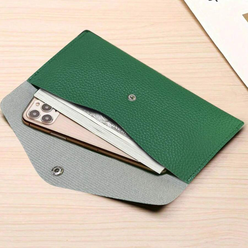 Cash Envelope Wallet PU Leather Pouch Money Organizer Storage Bag Women Moneybag gallery