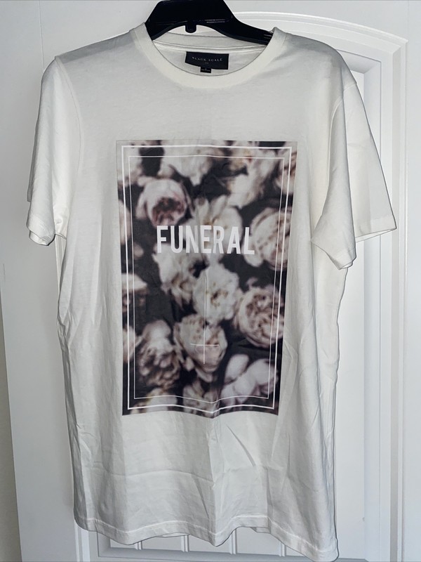 Vintage ASAP Rocky Black Scale Funeral T Shirt Small White gallery