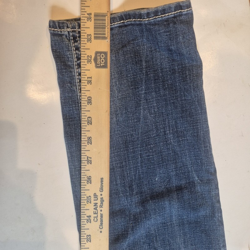 BKE Buckle Jeans Mens 32x34 Blue Nolan Straight Leg Stretch Dark Wash Denim gallery