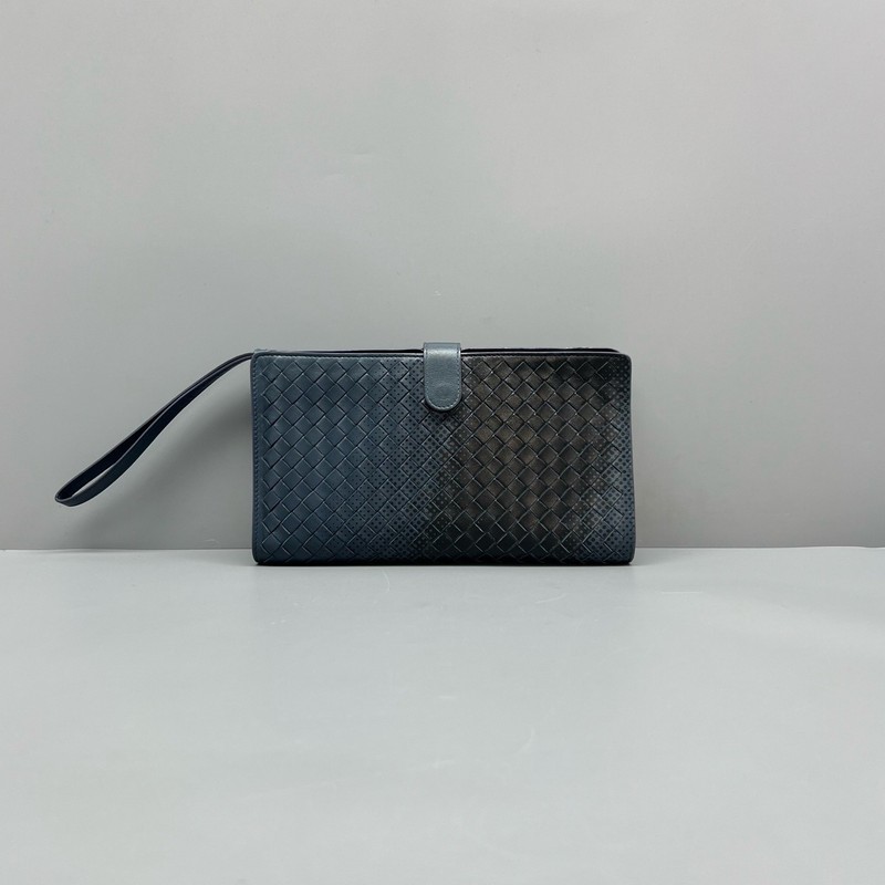 Bottega Veneta Pre-Owned Authentic Clutch Blue 23*13*4cm Free Tracked Shipping