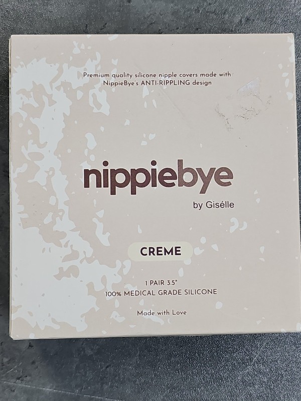 Nippiebye Crème Premium Silicone Nipple Covers 1 Pair 3.5” Hypoallergenic