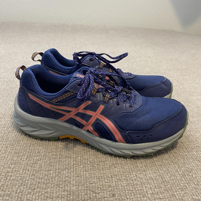 ASICS GEL-Venture 9 Trail Running Shoes Womens Size 10 W Blue Pink 1012B314