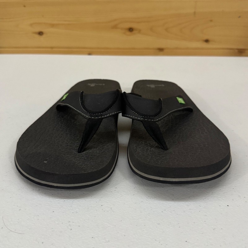 Sanuk Beer Cozy Black Flip Flops Mens Size 10 Yoga Mat Thong Sandals SMS2839 gallery