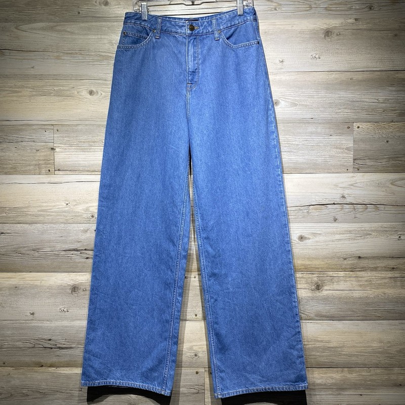 LEE High Rise Stella A-Line Wide Leg Jeans Cotton / Hemp W30 L32 Retro Drapey