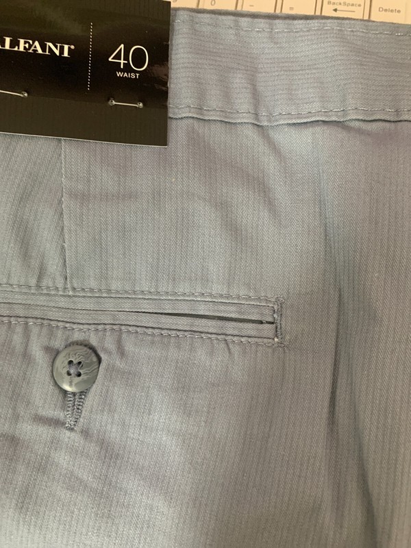 NWT Genuine ALFANI flat front striped or plaid khaki/blue/gray shorts,36, 40,44 gallery