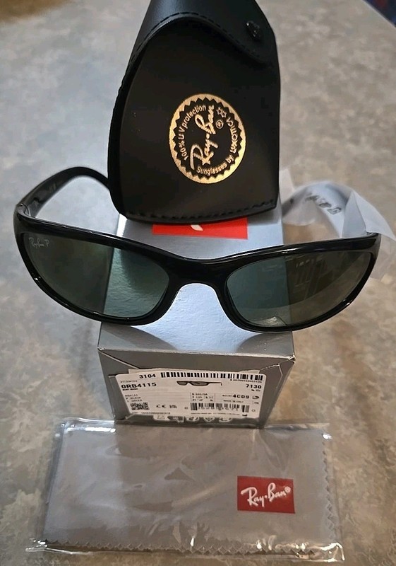 🔥 Ray-Ban Polarized Sm Predator Active Lifestyle Sunglasses RB4115 601/9A Wrap
