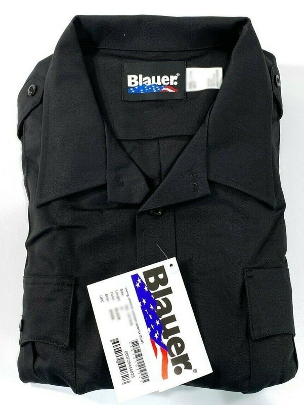 NEW SMALL BLAUER MENS 8703X STREETGEAR LONG SLEEVE SHIRT BLACK 14 X 33