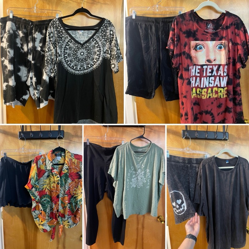 3x Gothic Lot – 10 Items – 5 Complete Outfits – Torrid, Old Navy, Lularoe