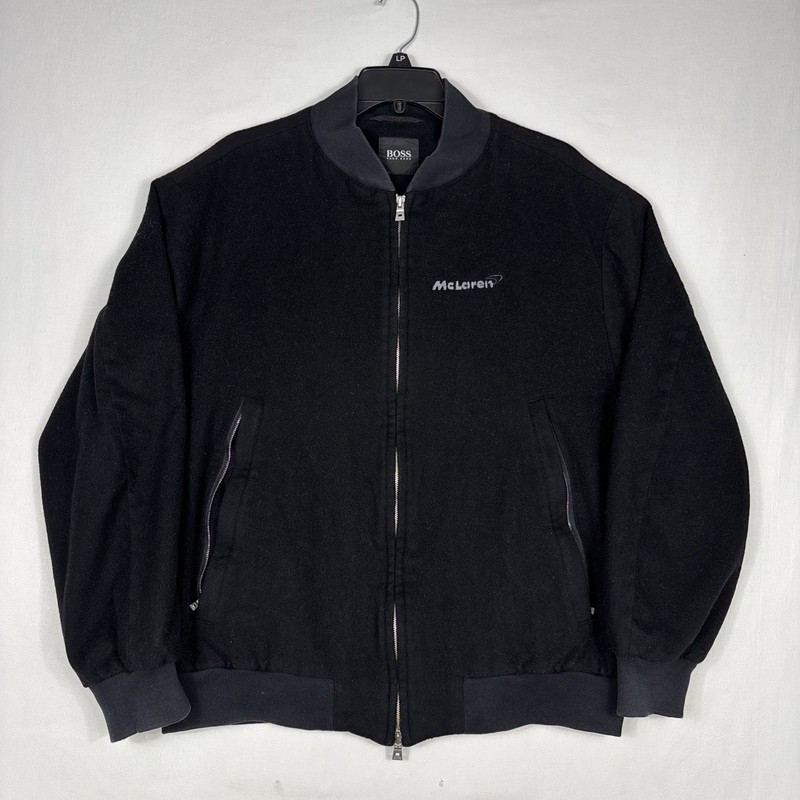McLaren Hugo Boss Cashmere Jacket Mens 50 Black F1 Crewmember Exclusive Pullover