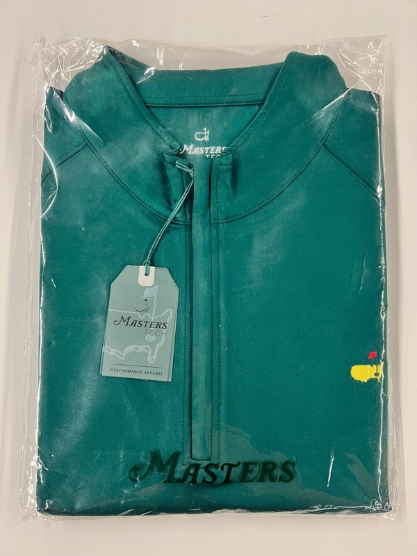Masters Tech Performace 1/4 Zip Green Golf Augusta NEW with Tags XXL